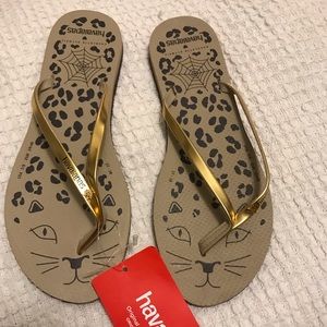 Charlotte Olympia havianas kitty flip flops